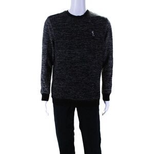 Religion Mens Cotton Tight-Knit Long Sleeve Crewneck Sweater Navy Blue Size M